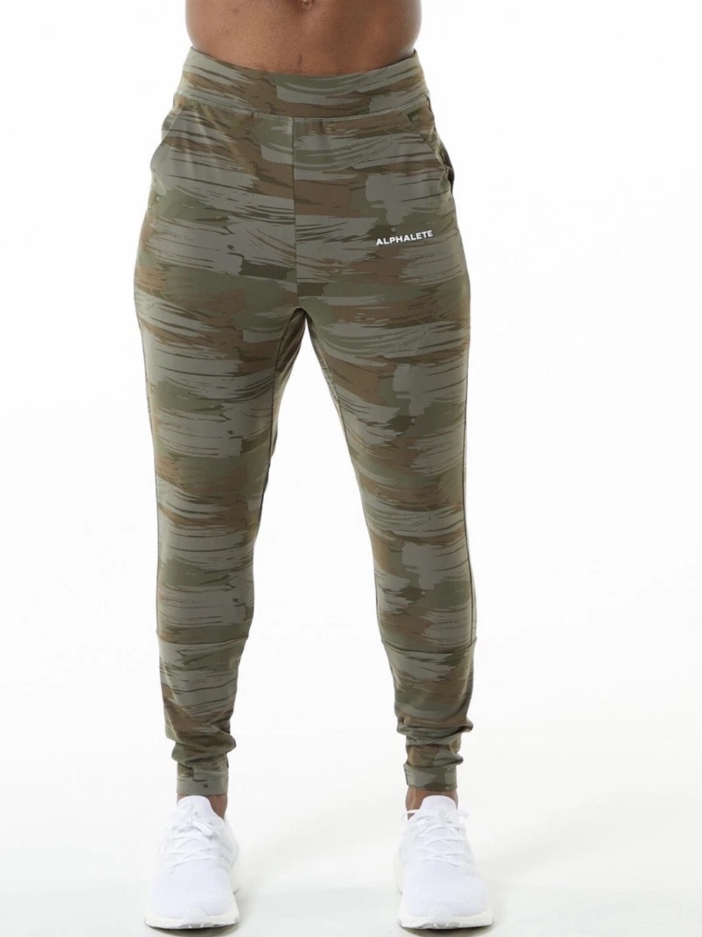 Alphalete Olive & Brown Camo Joggers